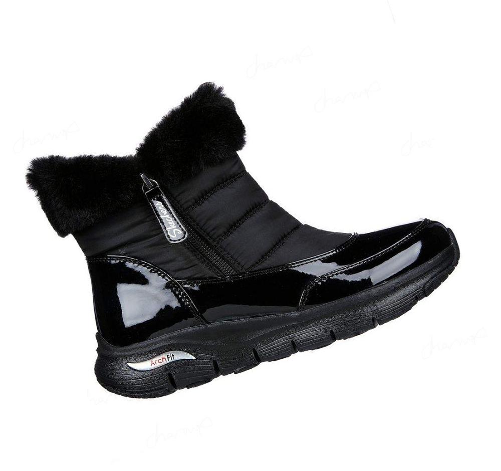 Botas Skechers Arch Fit - Cool Puff Mujer Negras | I2A1E_AR