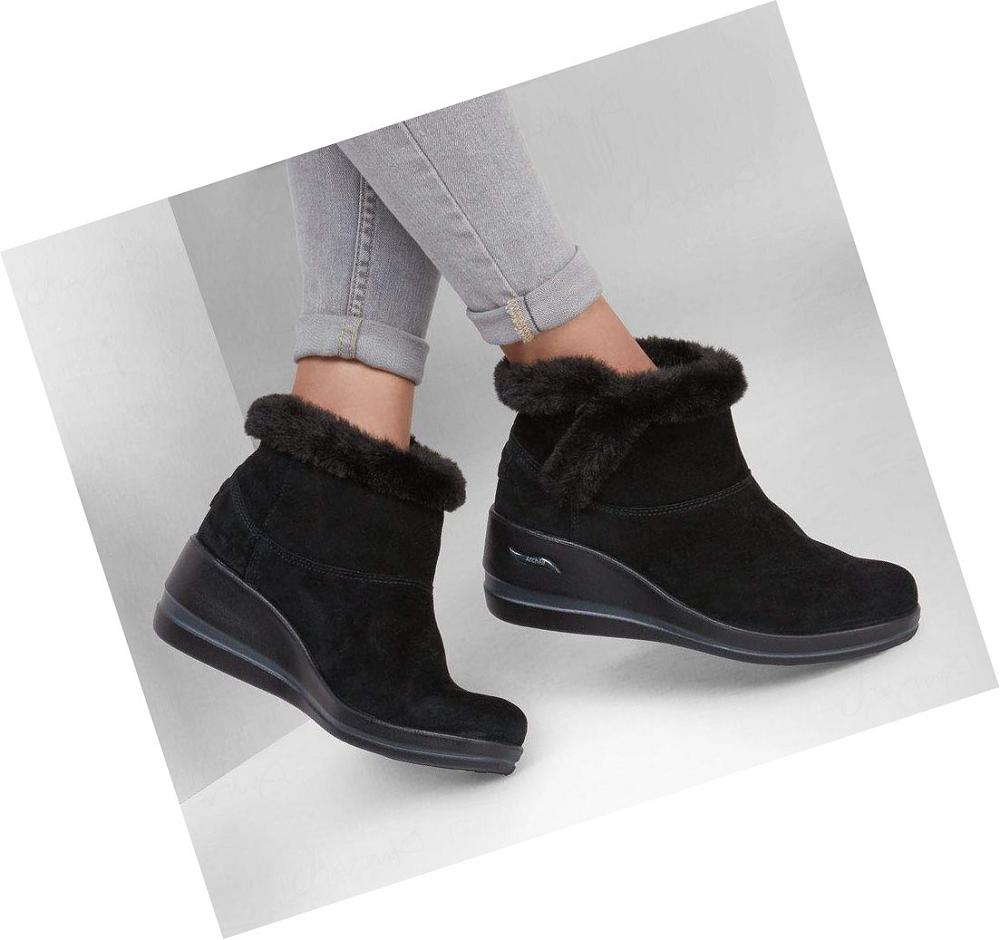 Botas Skechers Arch Fit Rise - Elegante Mujer Negras | I02T8_AR