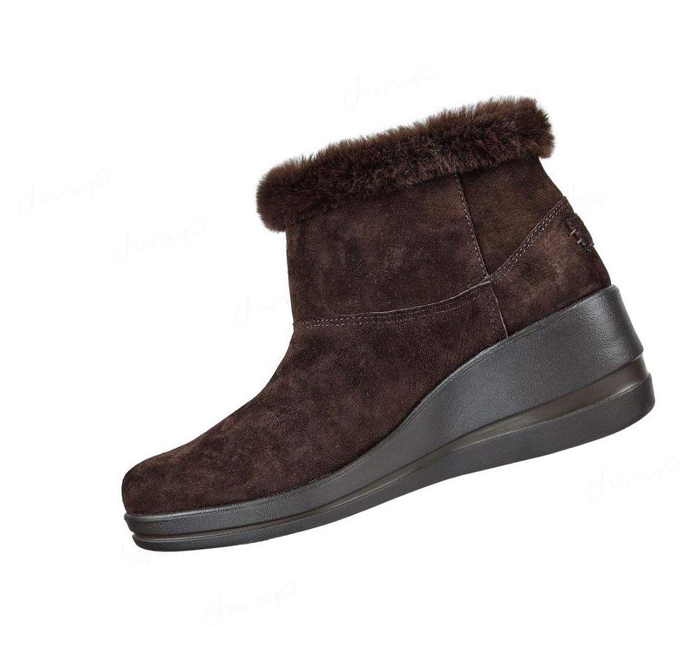 Botas Skechers Arch Fit Rise - Elegante Mujer Chocolate | I0A10_AR