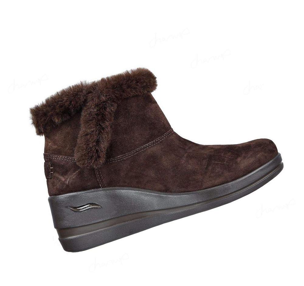 Botas Skechers Arch Fit Rise - Elegante Mujer Chocolate | I0A10_AR