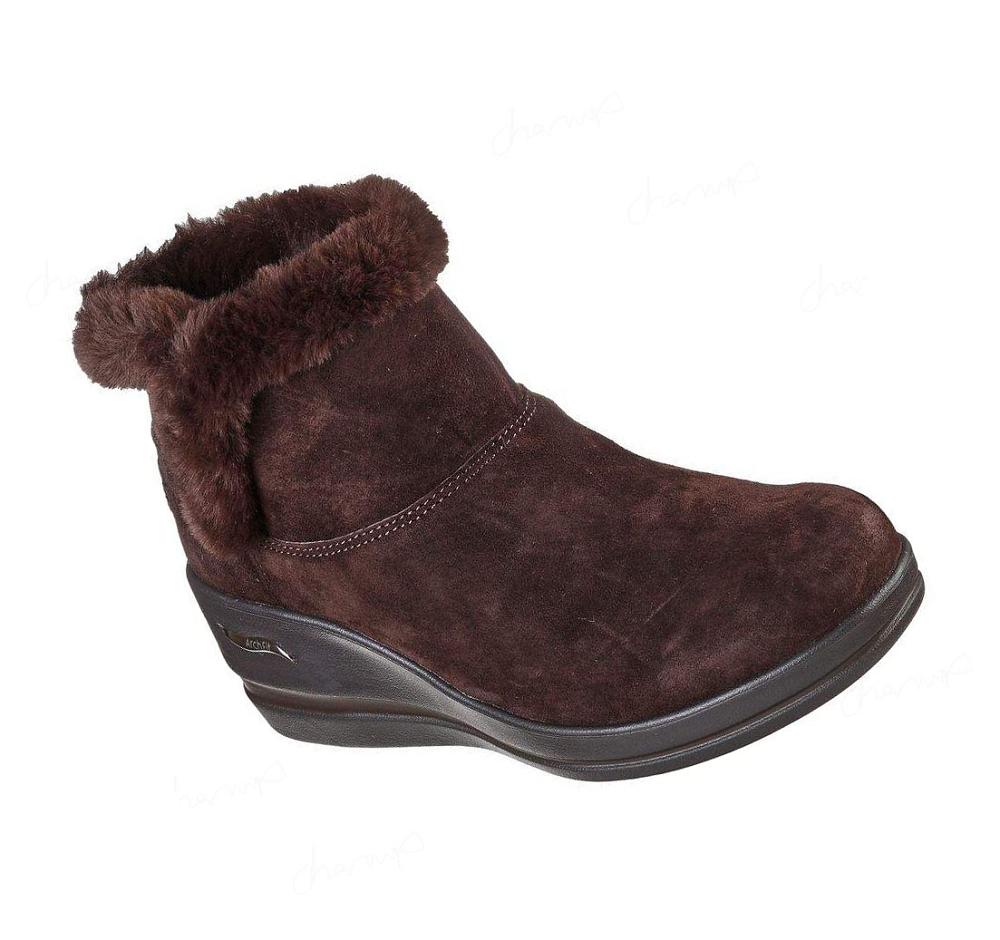 Botas Skechers Arch Fit Rise - Elegante Mujer Chocolate | I0A10_AR