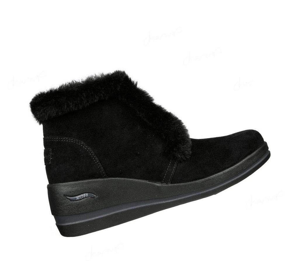 Botas Skechers Arch Fit Rise - Luxe Mujer Negras | I066A_AR