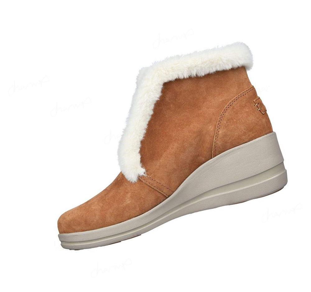 Botas Skechers Arch Fit Rise - Luxe Mujer Marrones | I0TT3_AR