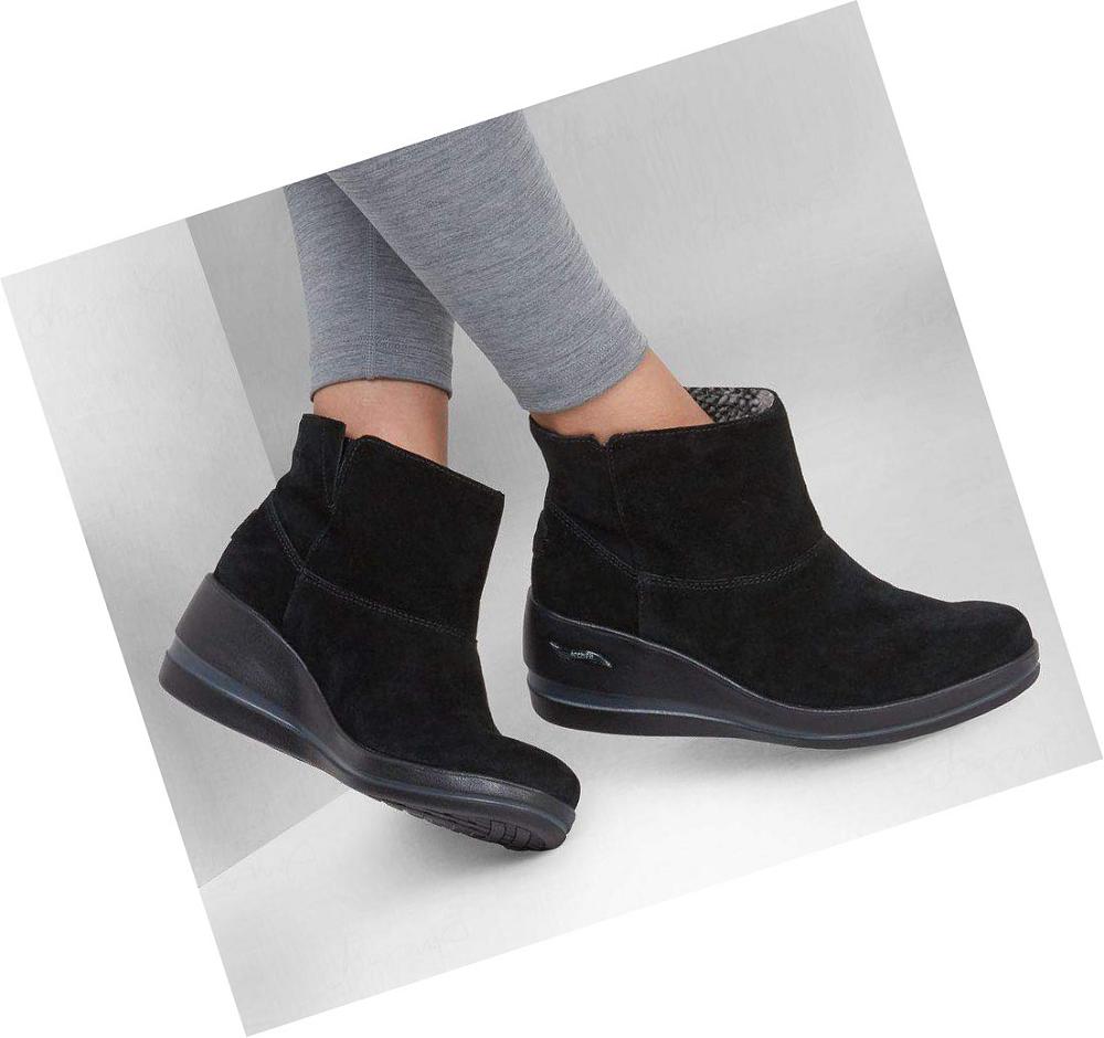 Botas Skechers Arch Fit Rise - Posh Mujer Negras | A052A_AR