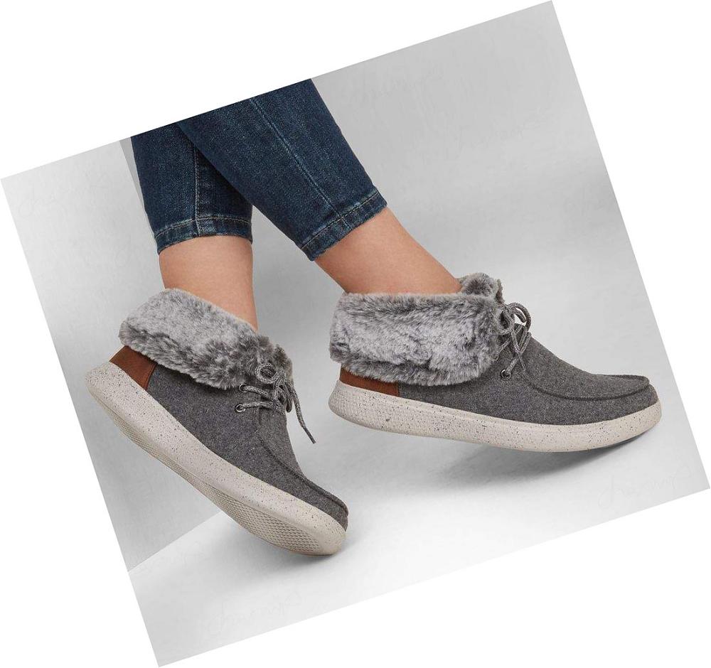 Botas Skechers BOBS Skipper - Algodon Tails Mujer Gris | A0A18_AR