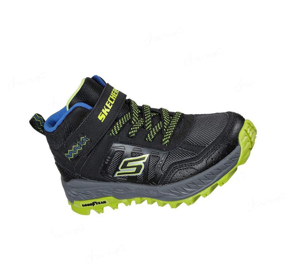 Botas Skechers Fuse Tread - Trekor Niño Negras Verde | TA55E_AR