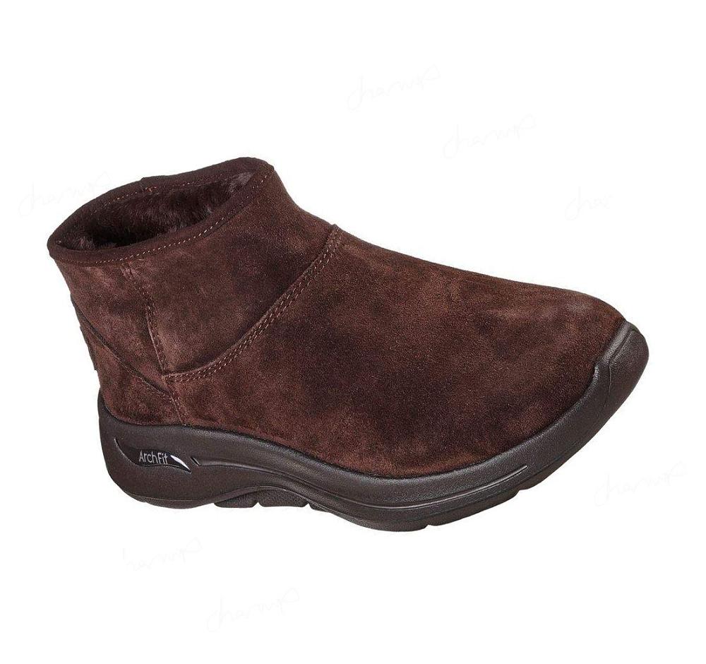 Botas Skechers GO WALK Arch Fit - Cute N Cozy Mujer Chocolate | I216R_AR