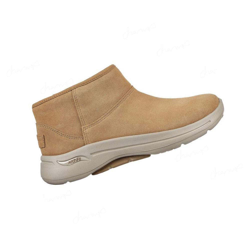 Botas Skechers GO WALK Arch Fit - Cute N Cozy Mujer Marrones | I22T0_AR