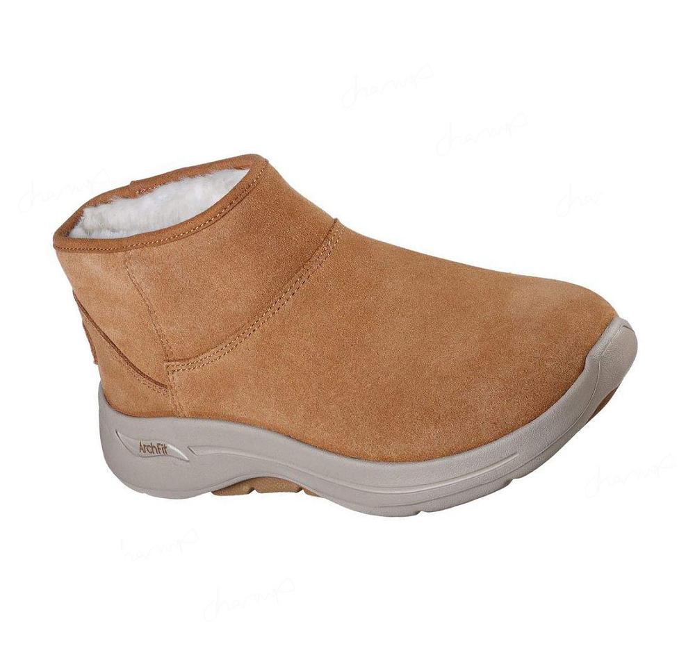 Botas Skechers GO WALK Arch Fit - Cute N Cozy Mujer Marrones | I22T0_AR