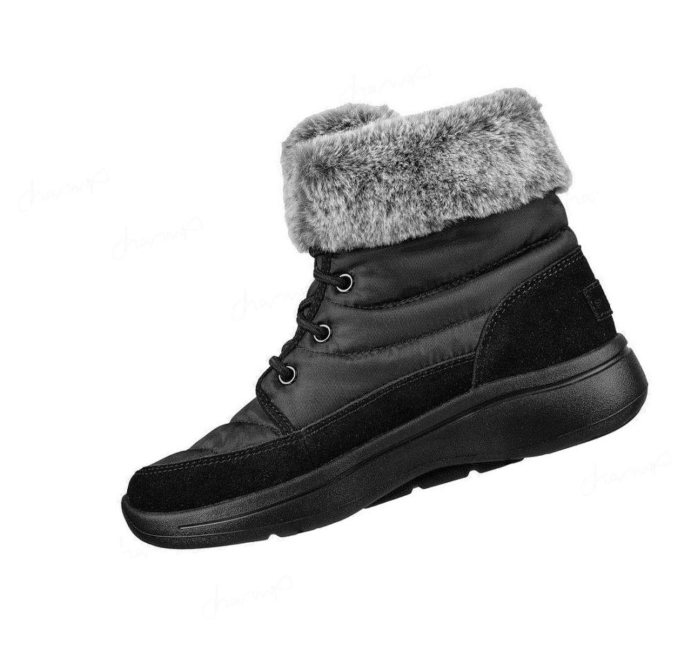 Botas Skechers GO WALK Arch Fit - Invierno Visit Mujer Negras Gris | I166B_AR