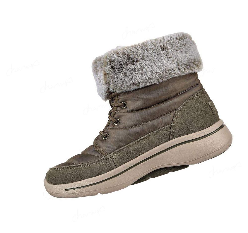 Botas Skechers GO WALK Arch Fit - Invierno Visit Mujer Verde Oliva | I1TTA_AR