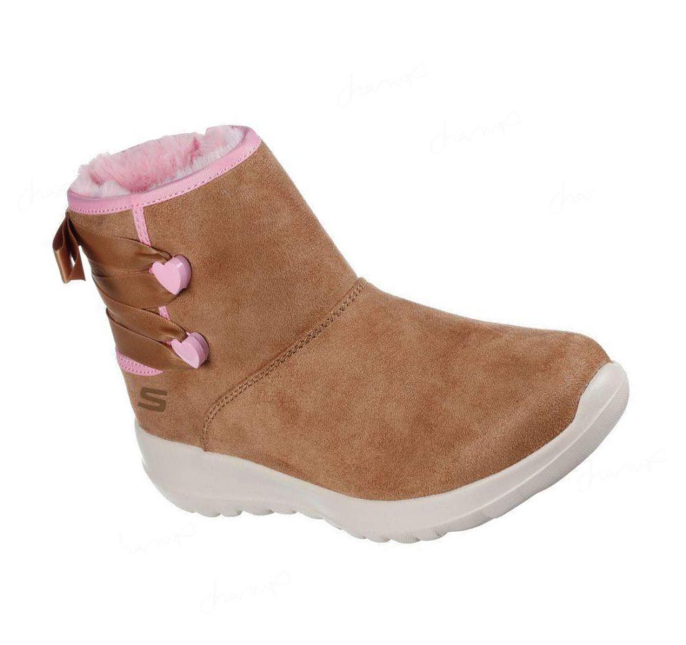 Botas Skechers GO WALK Joy - Lovely Encaje Niña Marrones | 31T0A_AR