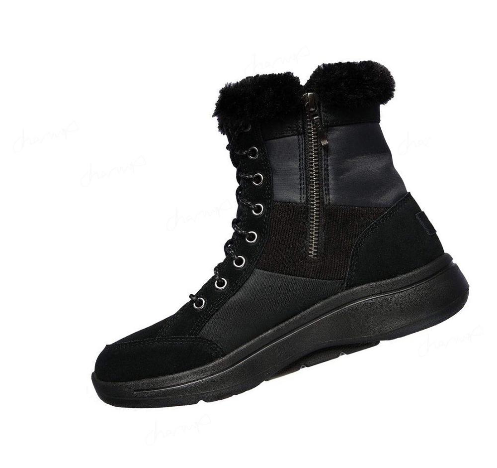 Botas Skechers GOwalk Arch Fit - Conquer Mujer Negras Gris | I191G_AR