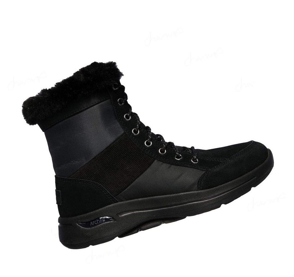 Botas Skechers GOwalk Arch Fit - Conquer Mujer Negras Gris | I191G_AR