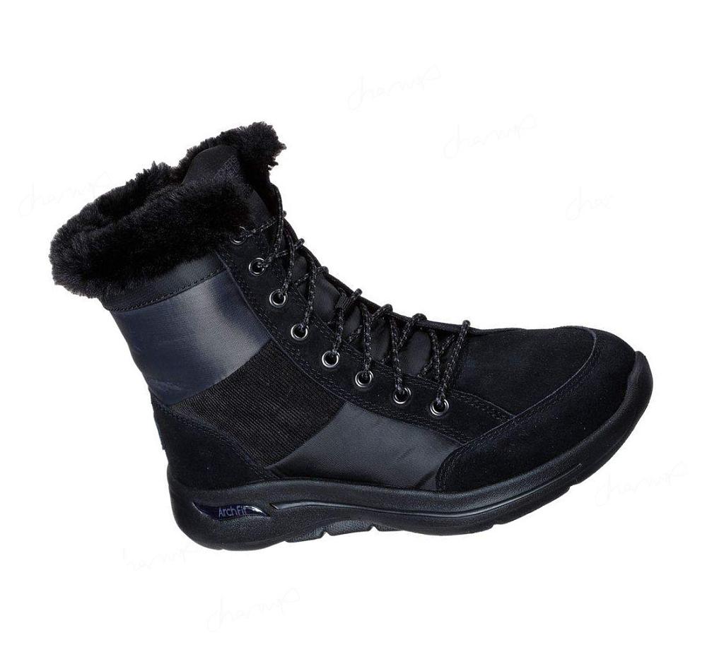 Botas Skechers GOwalk Arch Fit - Conquer Mujer Negras Gris | I191G_AR