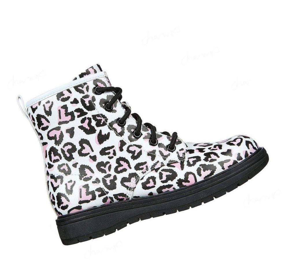 Botas Skechers Gravlen - Totally Wild Niña Blancas Rosas | 3195D_AR