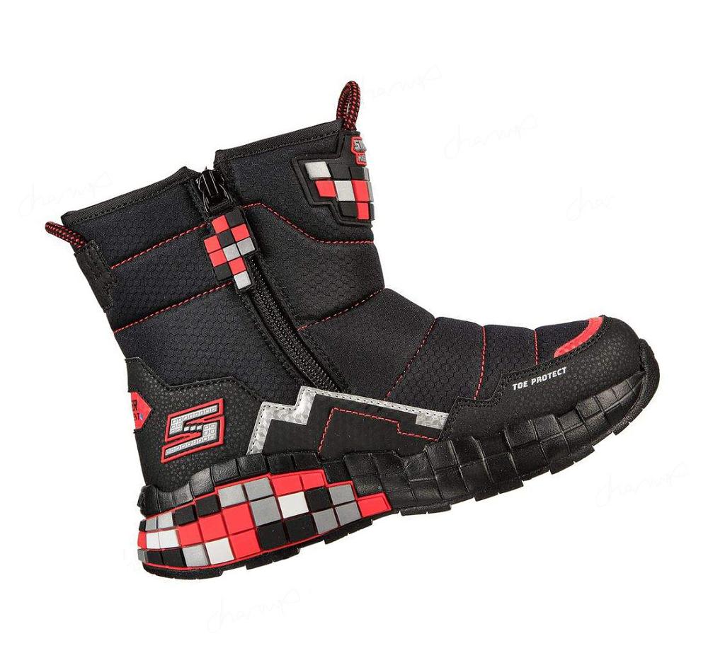 Botas Skechers Mega-Craft - Cuboforce Niño Negras Rojas | TA285_AR