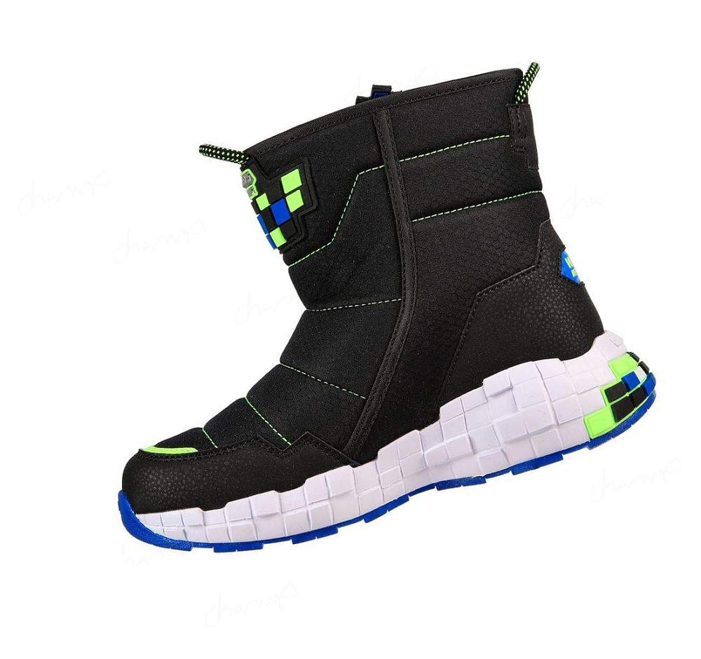 Botas Skechers Mega-Craft - Cuboforce Niño Negras Verde | TA30R_AR