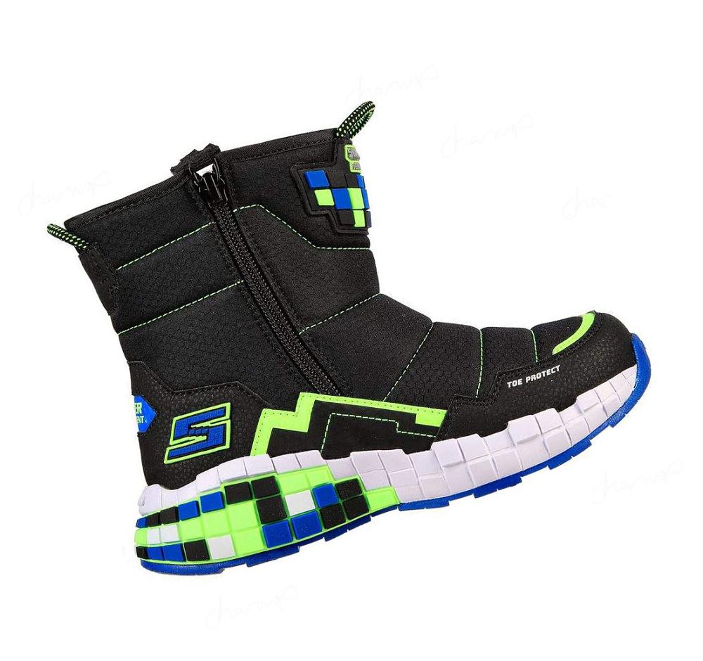 Botas Skechers Mega-Craft - Cuboforce Niño Negras Verde | TA30R_AR