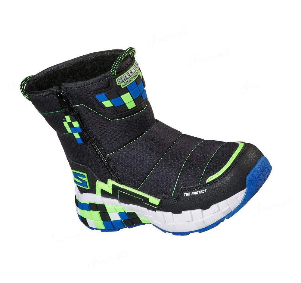 Botas Skechers Mega-Craft - Cuboforce Niño Negras Verde | TA30R_AR