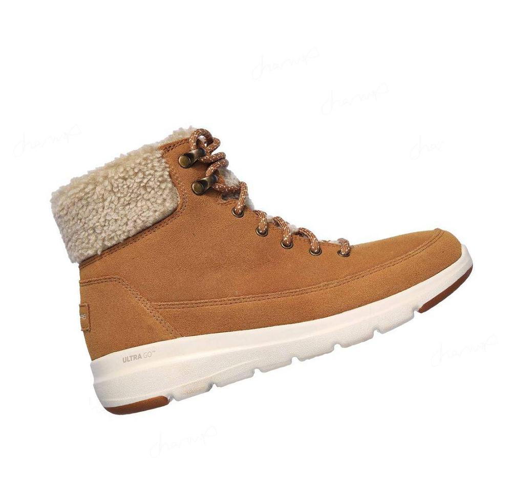 Botas Skechers On-the-GO Glacial Ultra - Woodlands Mujer Marrones | IT66A_AR