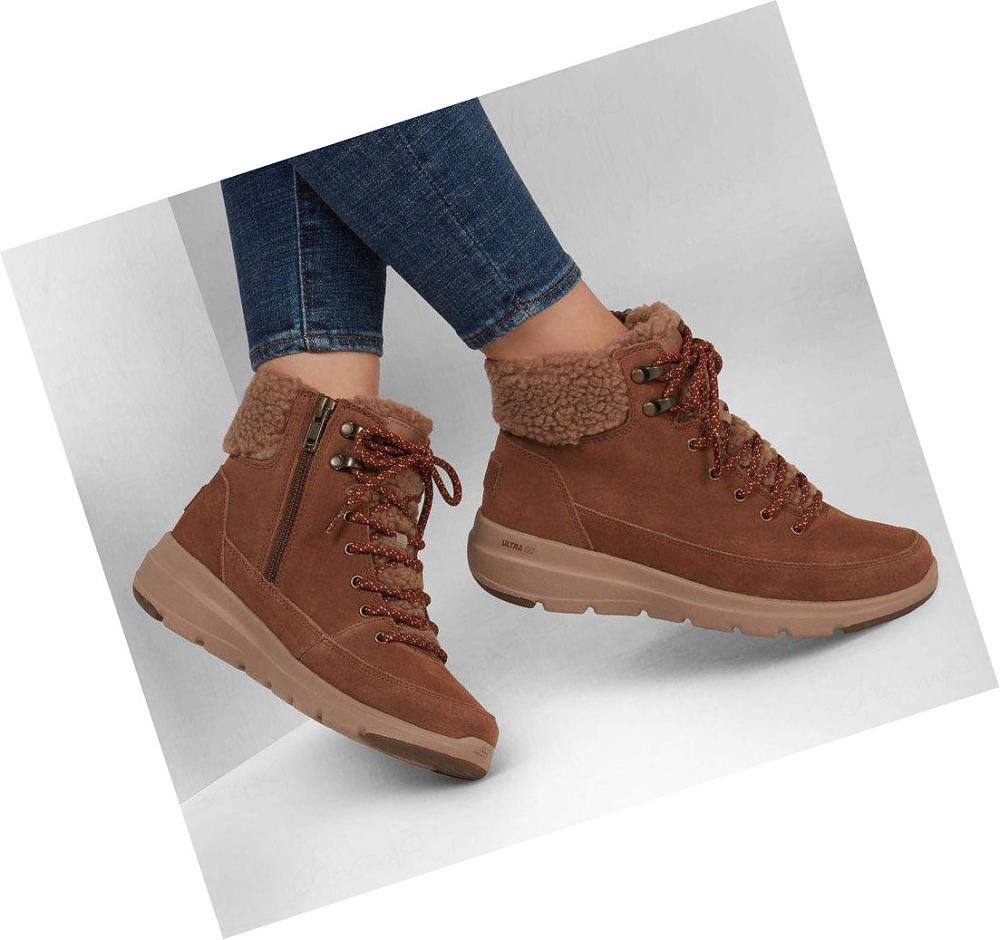 Botas Skechers On-the-GO Glacial Ultra - Woodlands Mujer Marrones | ITA1Q_AR