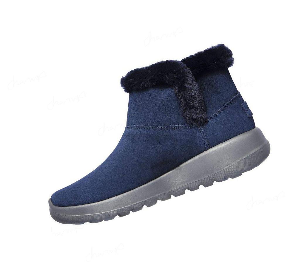 Botas Skechers On the GO Joy - Bundle Up Mujer Azul Marino Gris | I802L_AR