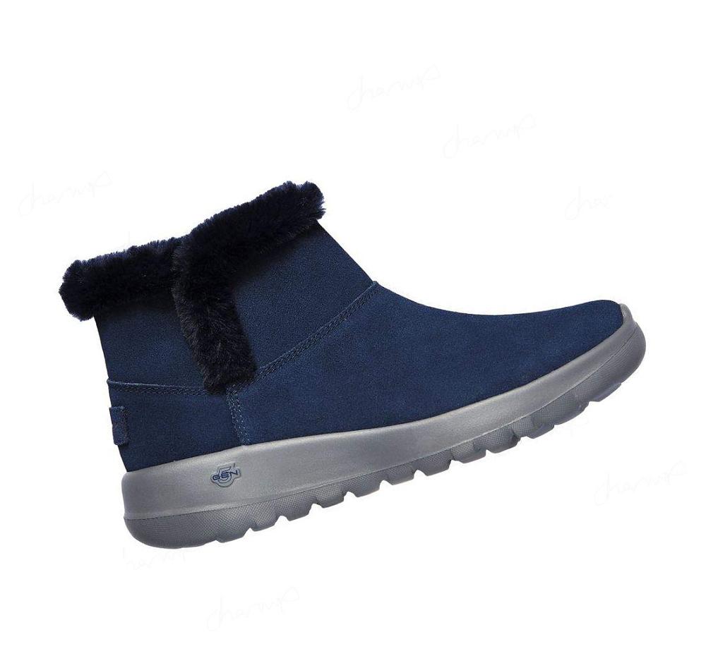 Botas Skechers On the GO Joy - Bundle Up Mujer Azul Marino Gris | I802L_AR