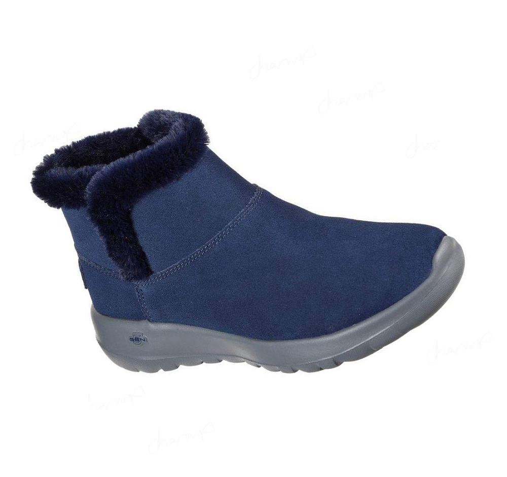 Botas Skechers On the GO Joy - Bundle Up Mujer Azul Marino Gris | I802L_AR