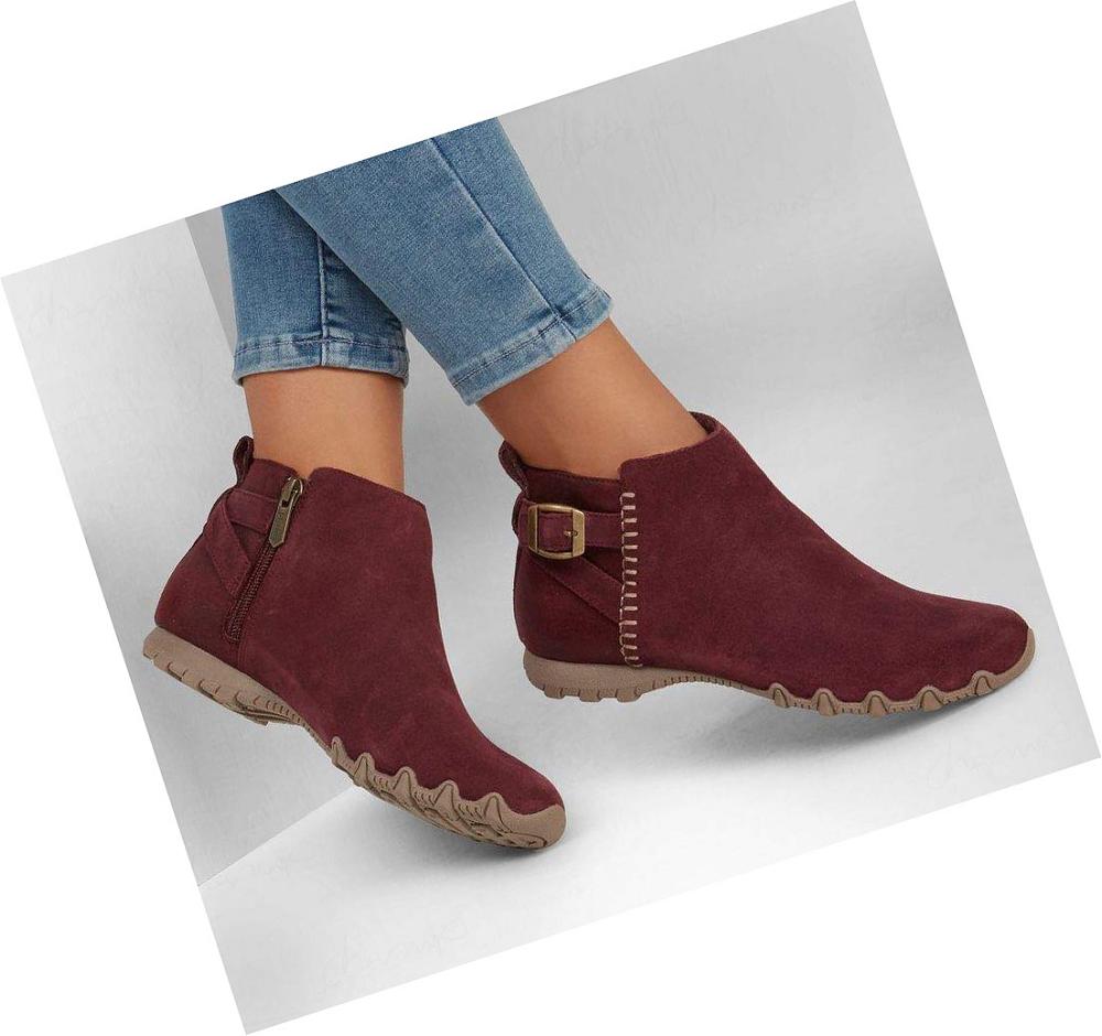 Botas Skechers Relaxed Fit: Bikers MC - Embracing Mujer Burdeos | I102S_AR