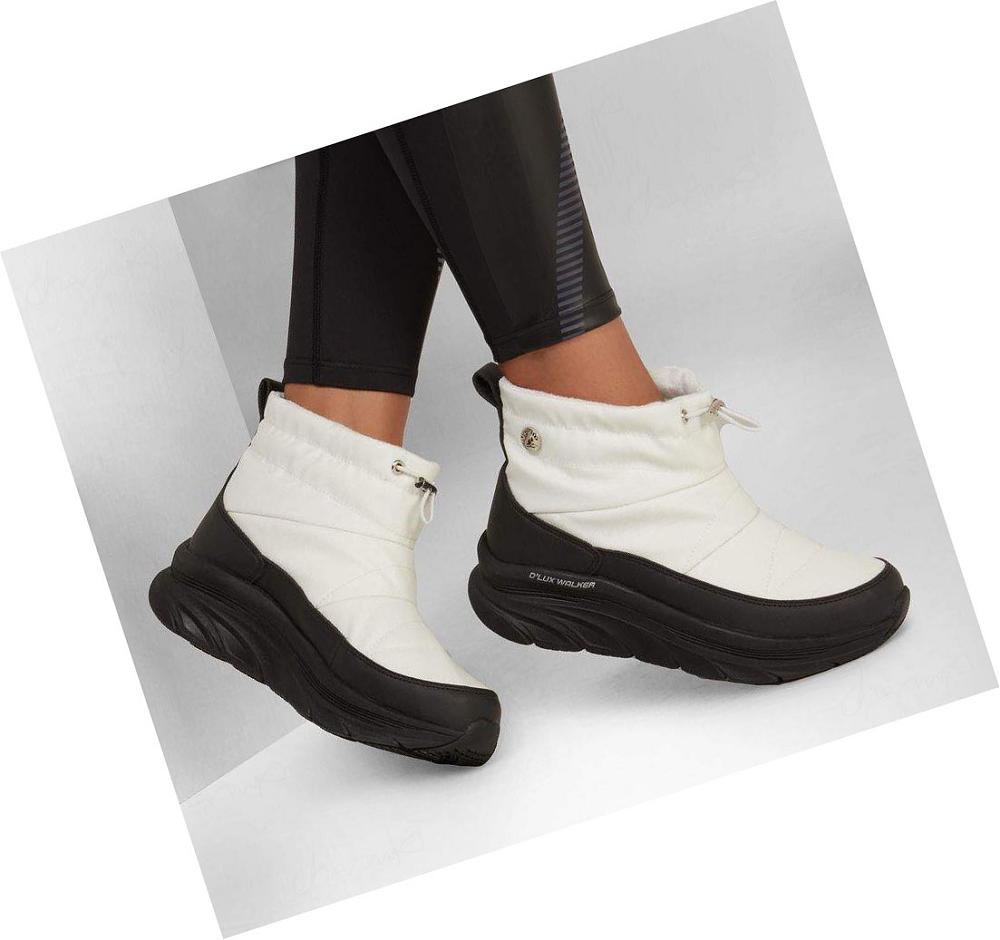 Botas Skechers Relaxed Fit: D'Lux Walker - Invierno Up Mujer Blancas Negras | I002L_AR