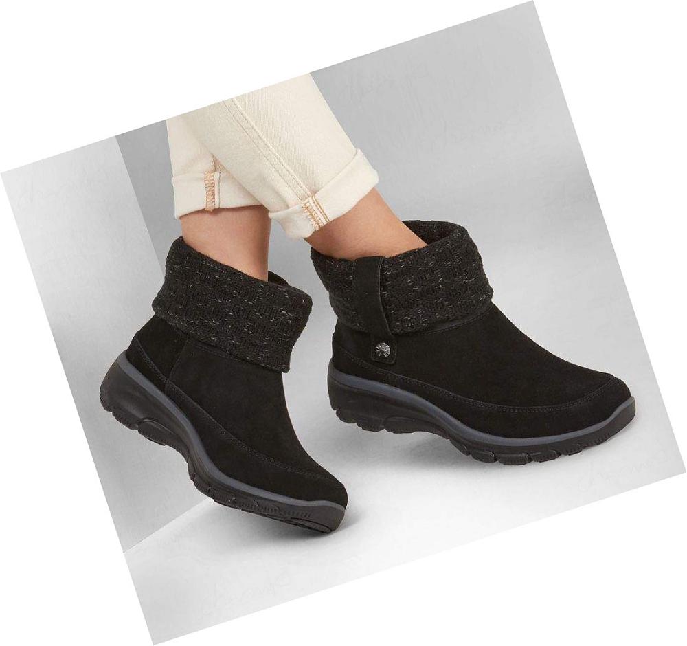 Botas Skechers Relaxed Fit: Easy Going - Upgraded Heights Mujer Negras | I6TT8_AR