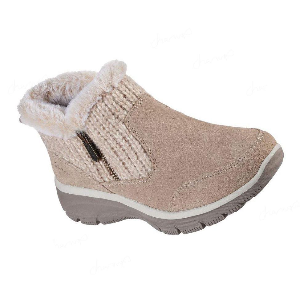 Botas Skechers Relaxed Fit: Easy Going - Warmhearted Mujer Beige Oscuro | IA52B_AR