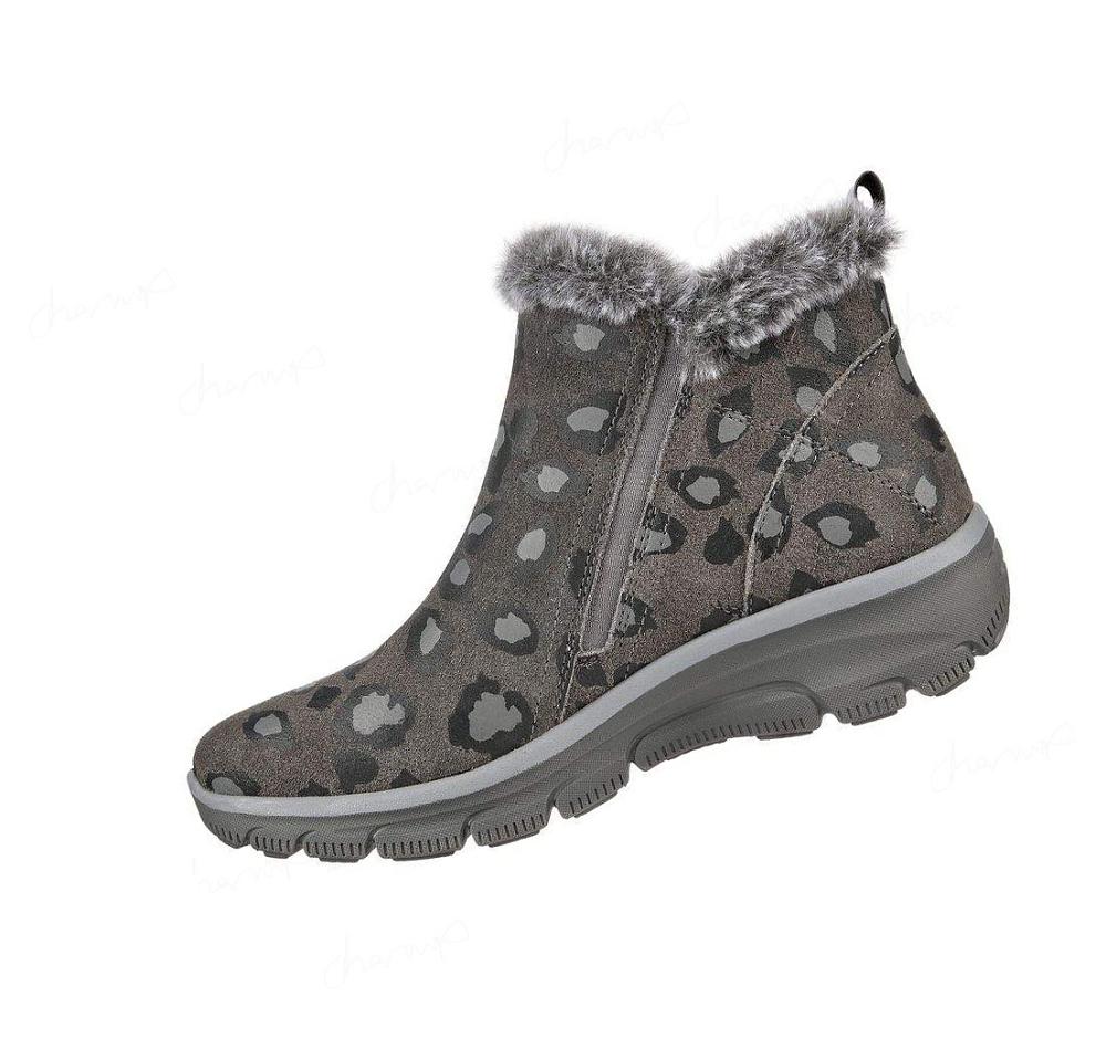 Botas Skechers Relaxed Fit: Easy Going - High Zip Mujer Leopardo | IA91X_AR