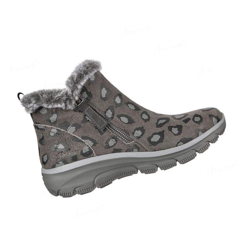 Botas Skechers Relaxed Fit: Easy Going - High Zip Mujer Leopardo | IA91X_AR