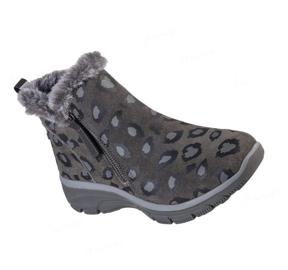 Botas Skechers Relaxed Fit: Easy Going - High Zip Mujer Leopardo | IA91X_AR