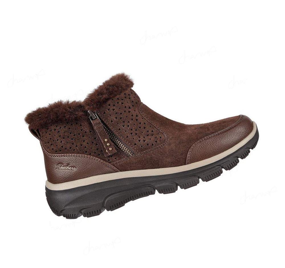 Botas Skechers Relaxed Fit: Easy Going - Perfect Snuggle Mujer Chocolate | T388W_AR