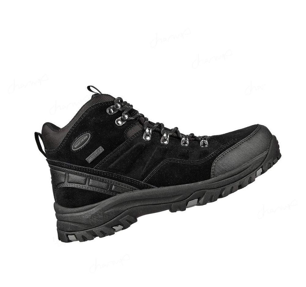 Botas Skechers Relaxed Fit: Relment - Pelmo Hombre Negras | 3532B_AR