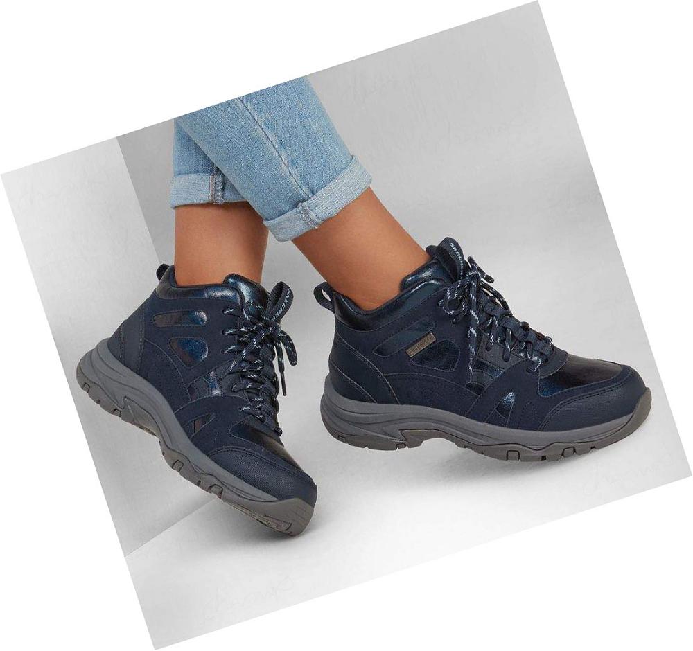 Botas Skechers Relaxed Fit: Trego - Brilliant Hue Mujer Azul Marino | A1TTE_AR