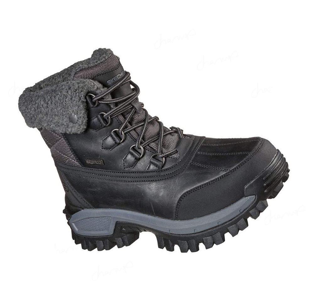 Botas Skechers Relaxed Fit: Trekson - Gleason Hombre Negras Gris | A382C_AR