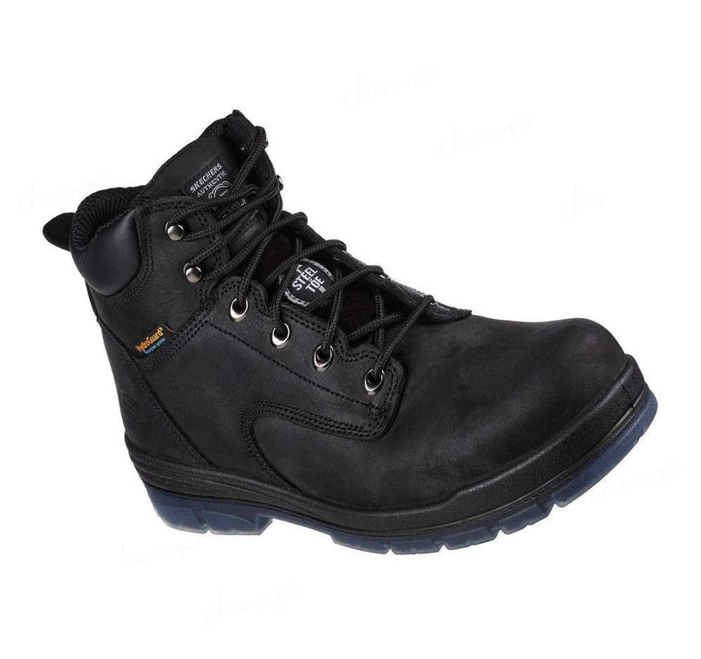 Botas Skechers Trabajo: Argum - Alkova ST WP Hombre Negras | A682W_AR