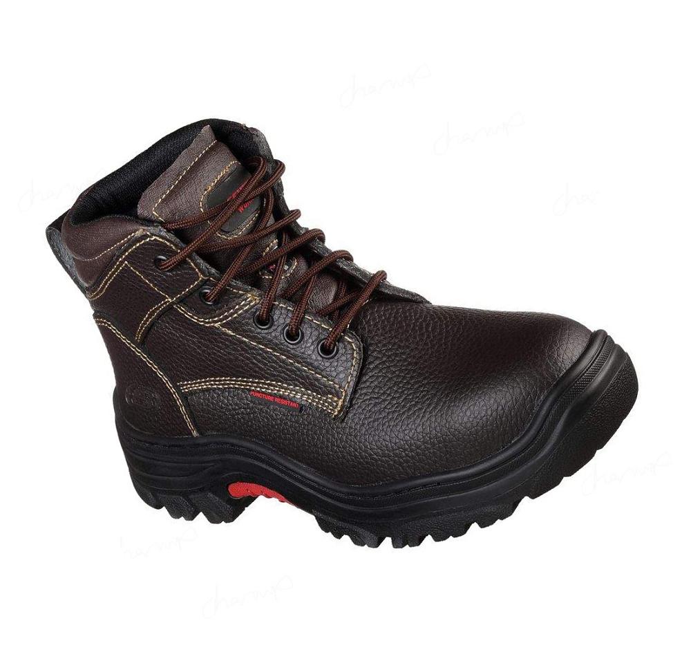 Botas Skechers Trabajo: Burgin - Tarlac ST Hombre Marrones | AA5T8_AR