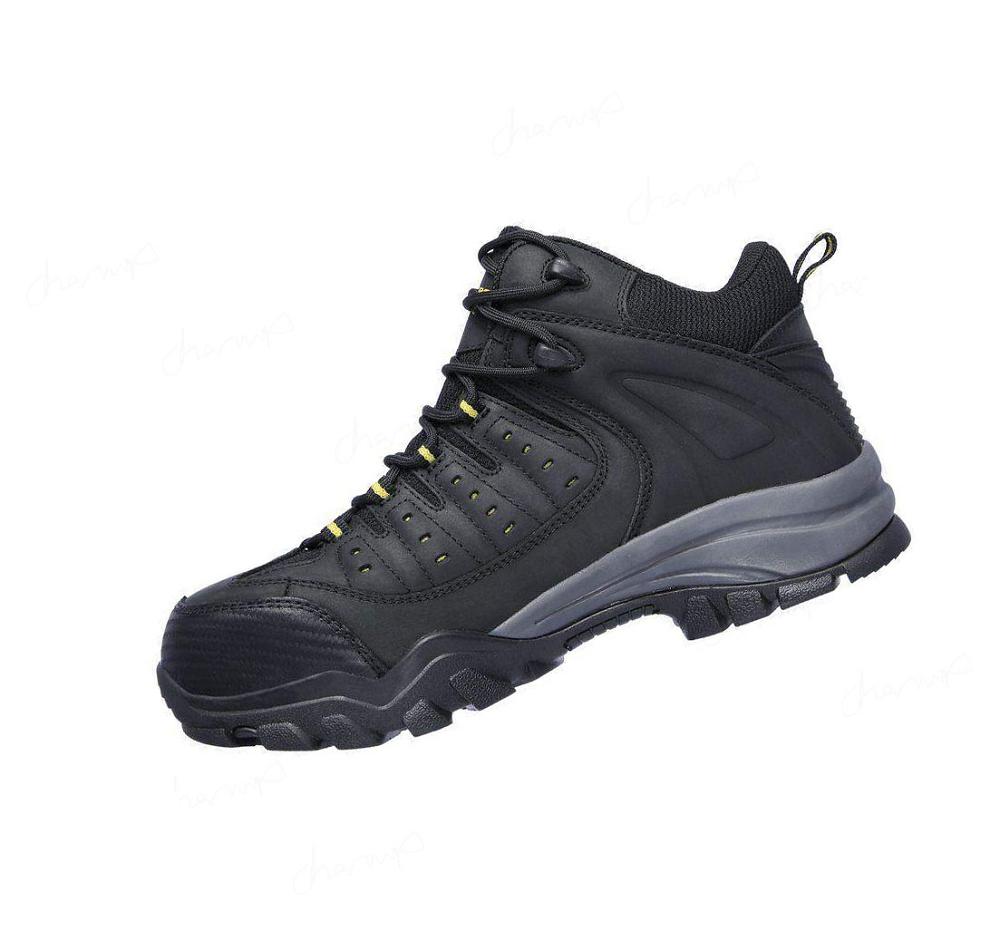 Botas Skechers Trabajo: Delleker - Lakehead ST Hombre Negras Amarillo | A568R_AR