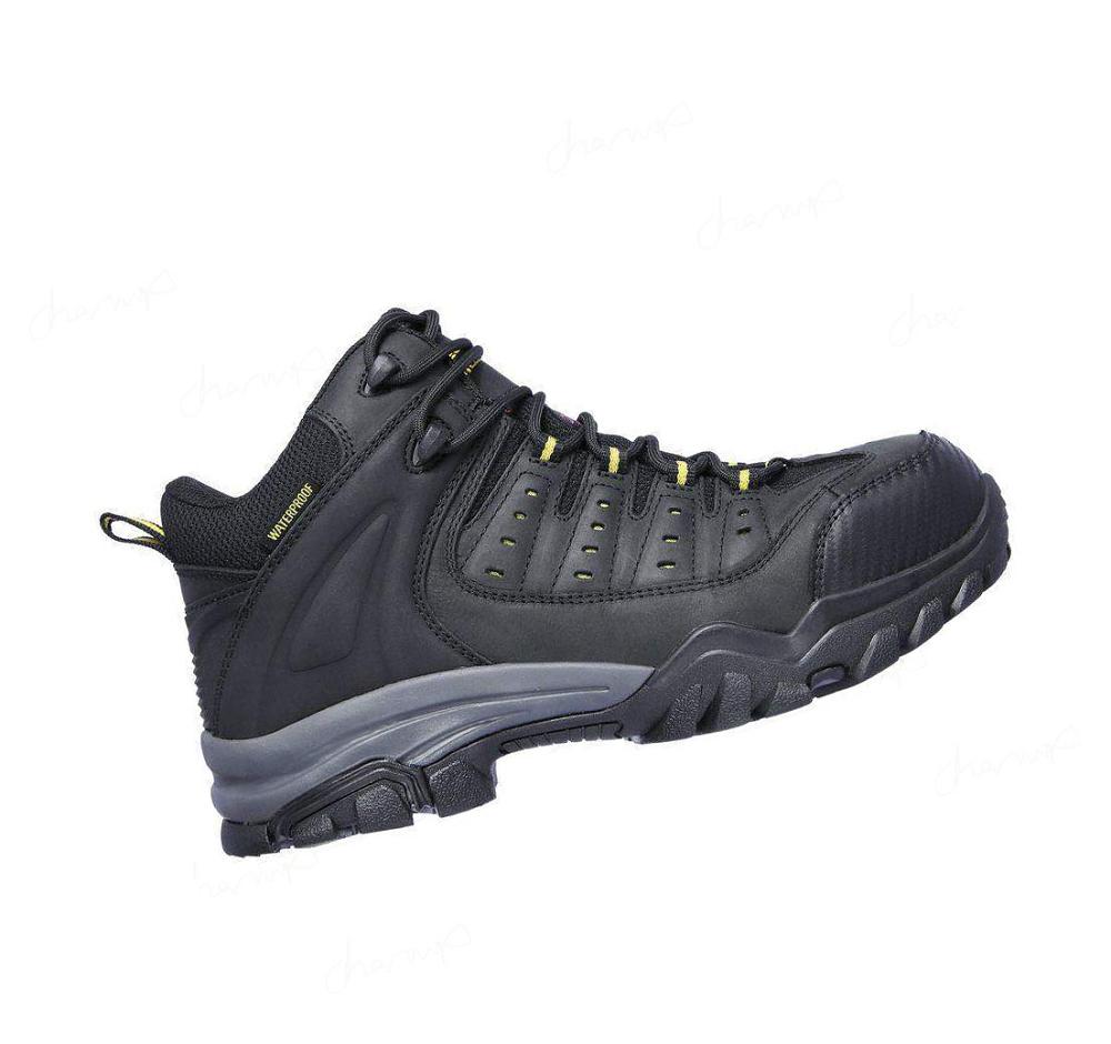 Botas Skechers Trabajo: Delleker - Lakehead ST Hombre Negras Amarillo | A568R_AR