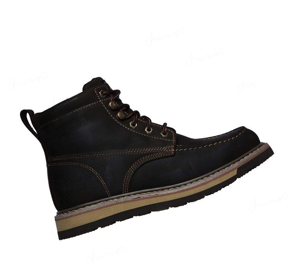 Botas Skechers Trabajo Relaxed Fit: Boydton Hombre Marrones | AT32K_AR