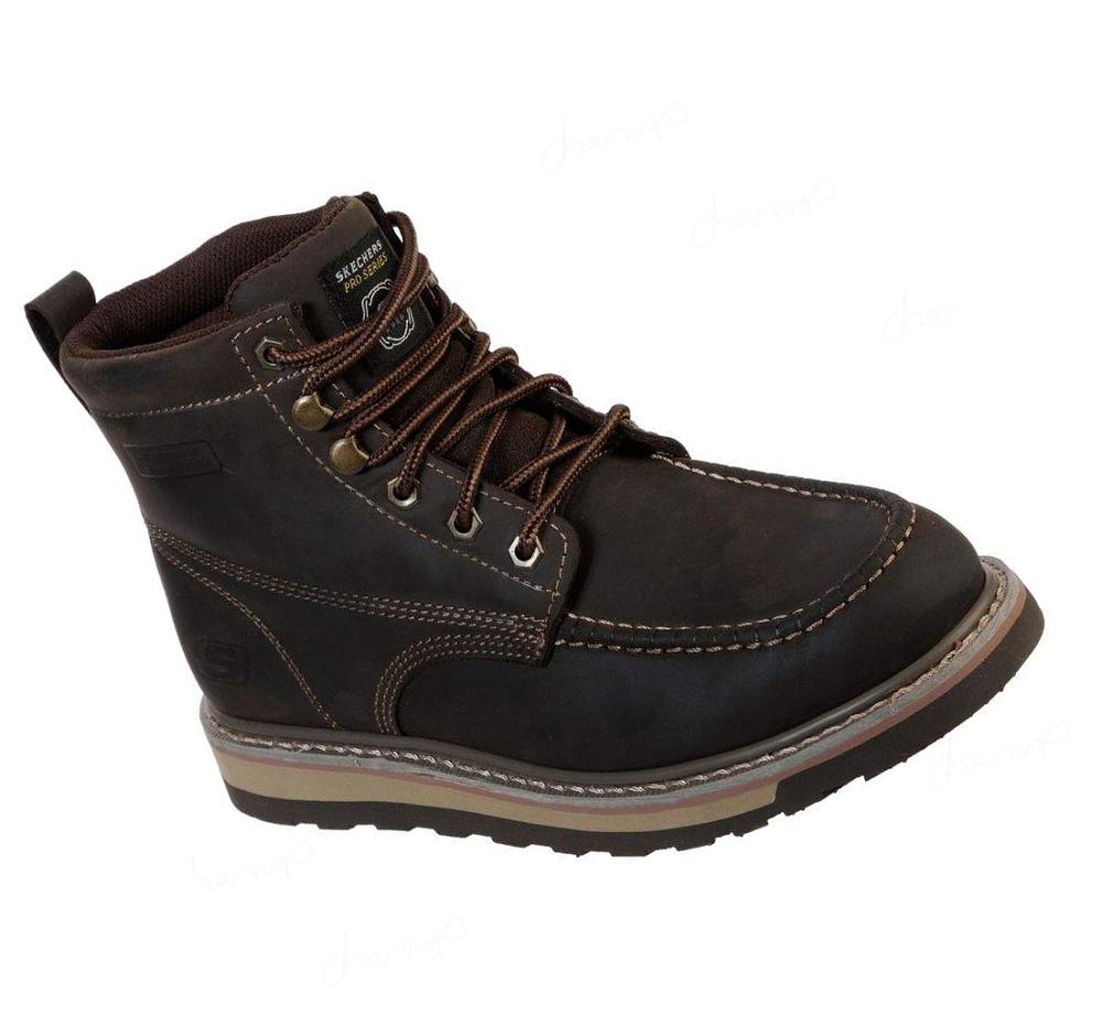 Botas Skechers Trabajo Relaxed Fit: Boydton Hombre Marrones | AT32K_AR