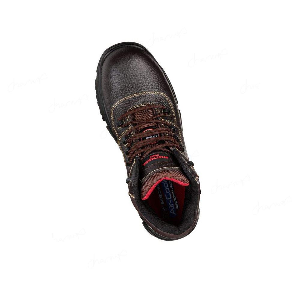 Botas Skechers Trabajo Relaxed Fit: Burgin - Sosder Comp Puntera Hombre Marrones | AA820_AR