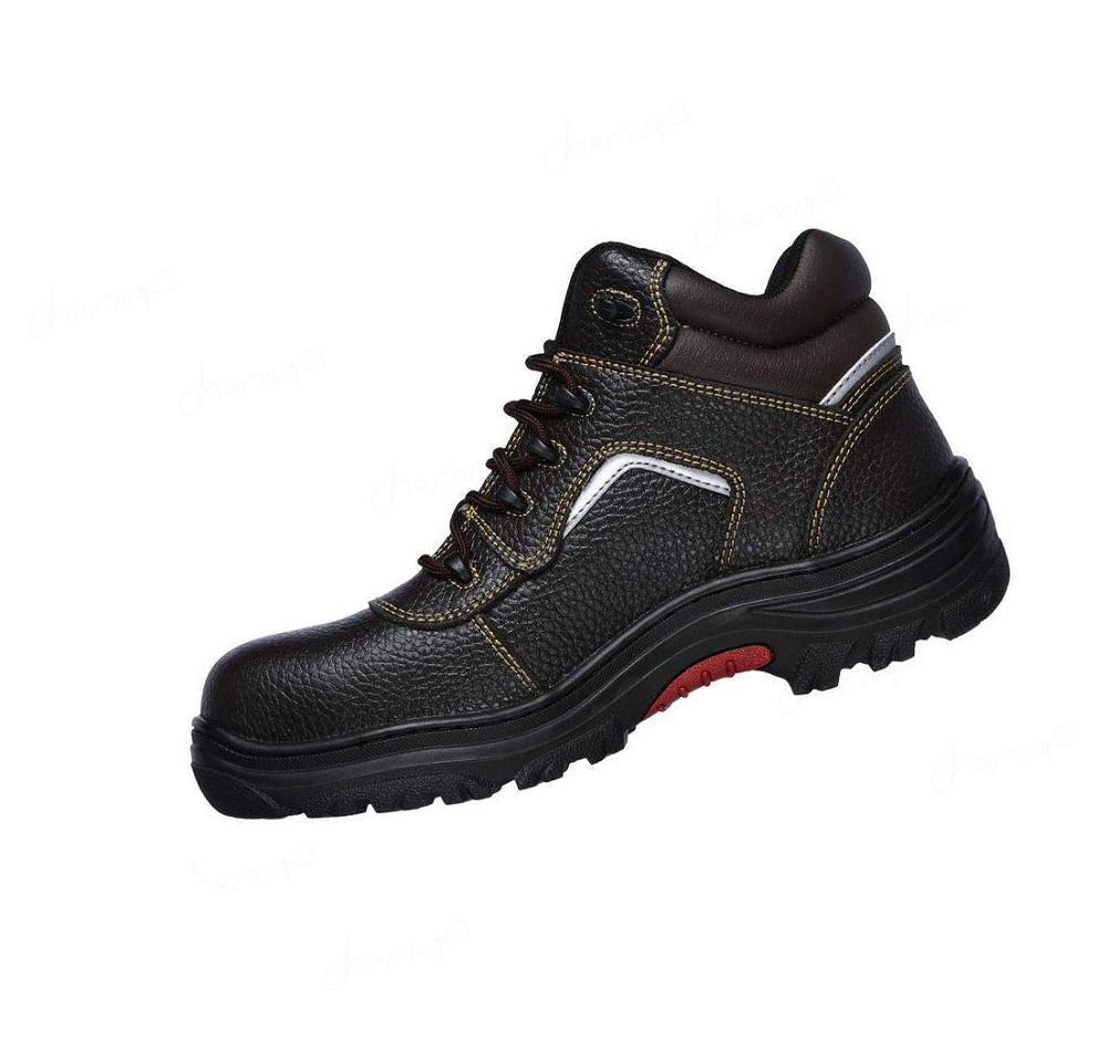 Botas Skechers Trabajo Relaxed Fit: Burgin - Sosder Comp Puntera Hombre Marrones | AA820_AR