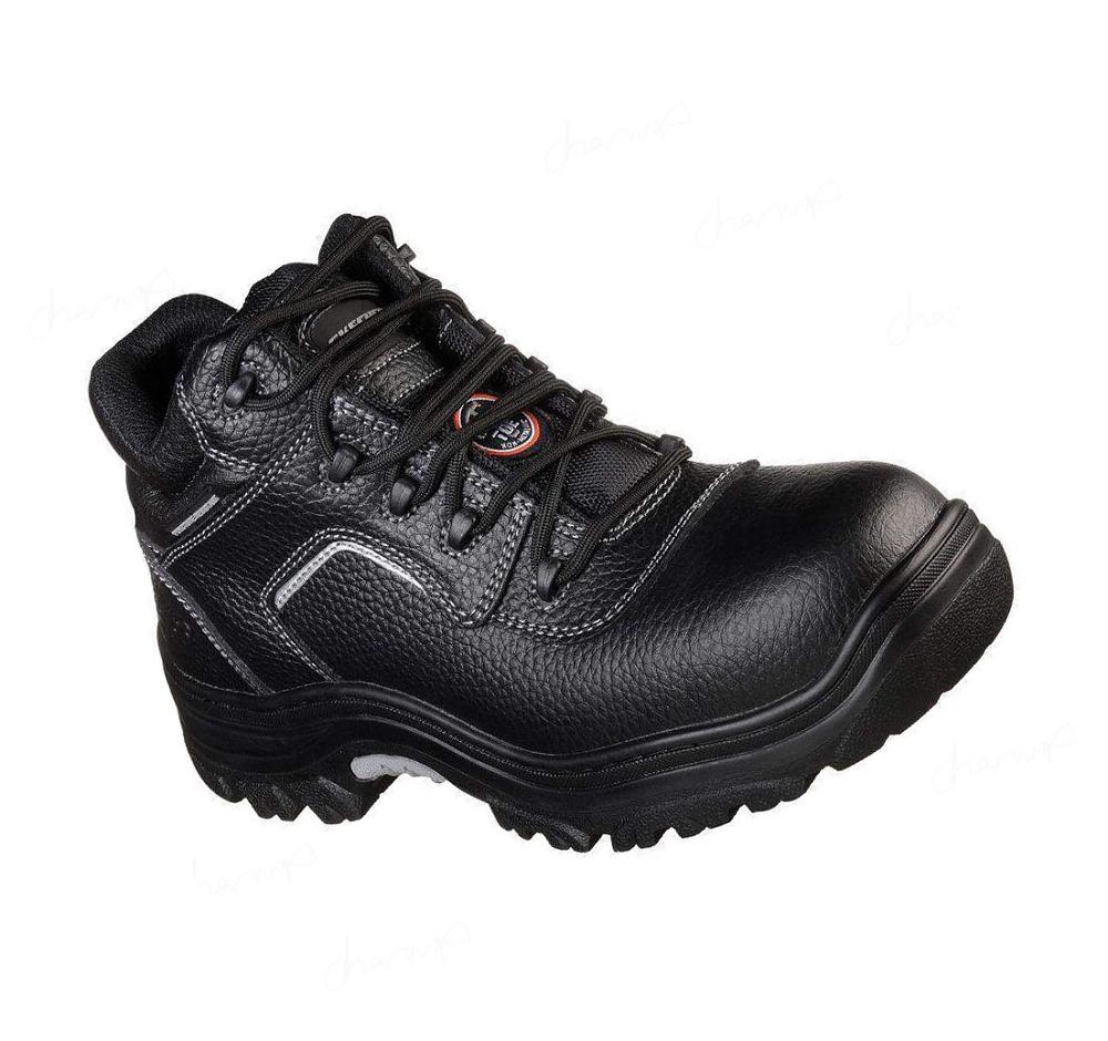 Botas Skechers Trabajo Relaxed Fit: Burgin - Sosder Comp Puntera Hombre Negras | AA93D_AR