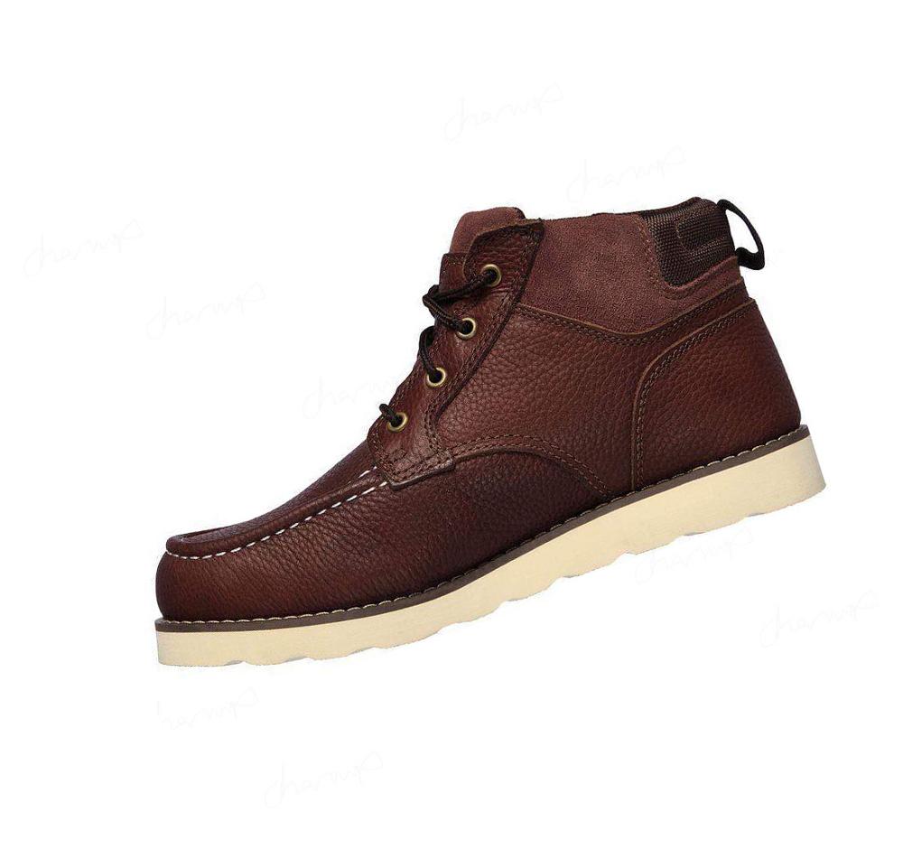 Botas Skechers Trabajo Relaxed Fit: Kadmiel Hombre Marrones Oscuro | AT680_AR